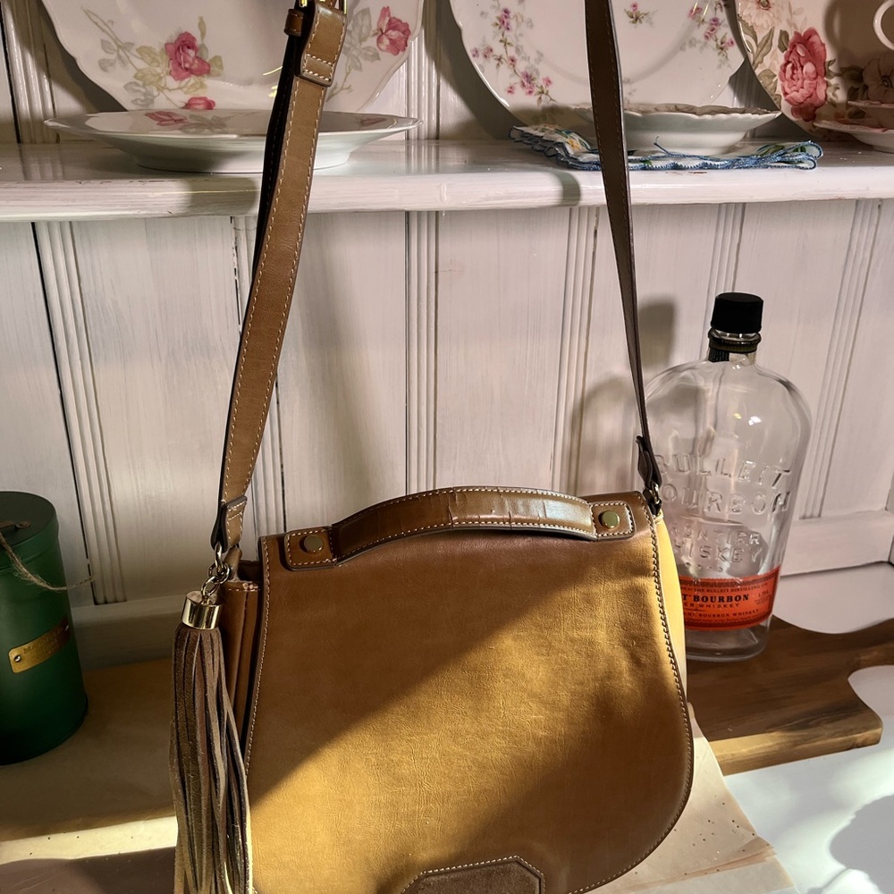 The Limited Tan Shoulder Bag with Adjustable Strap